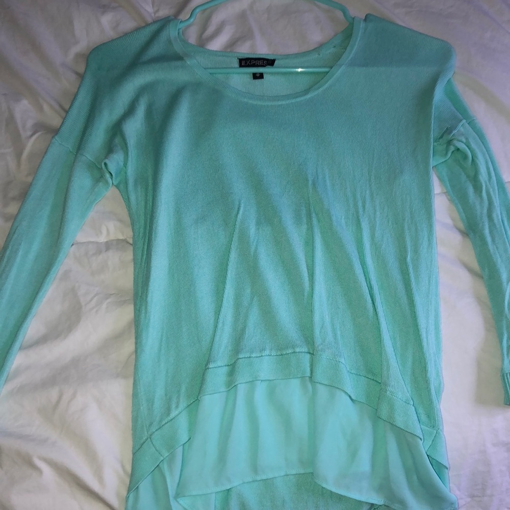 Turquoise flowy sweater